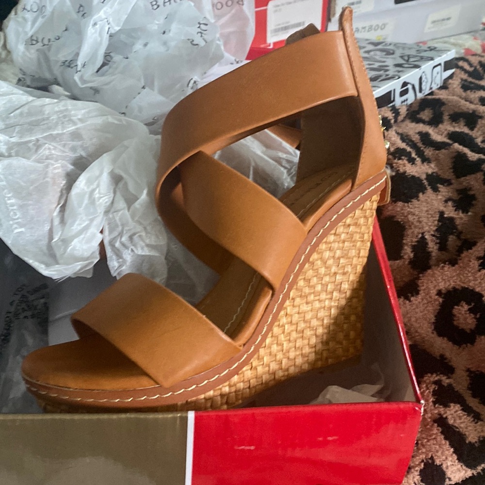 Tan Wedge Heels